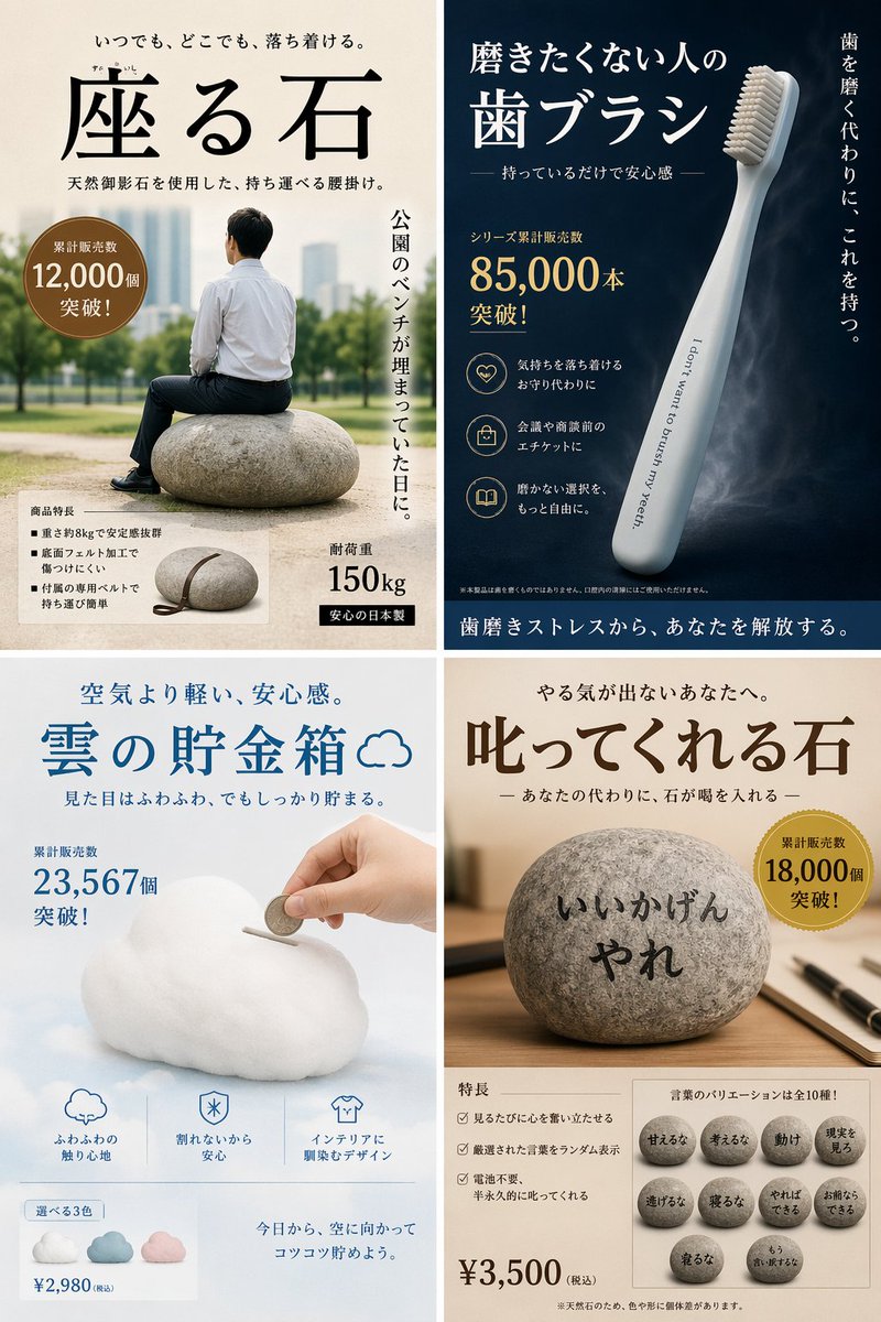 四格讽刺产品广告设计