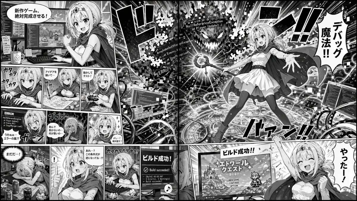 主题海报版式设计 - 魔法少女开发游戏漫画