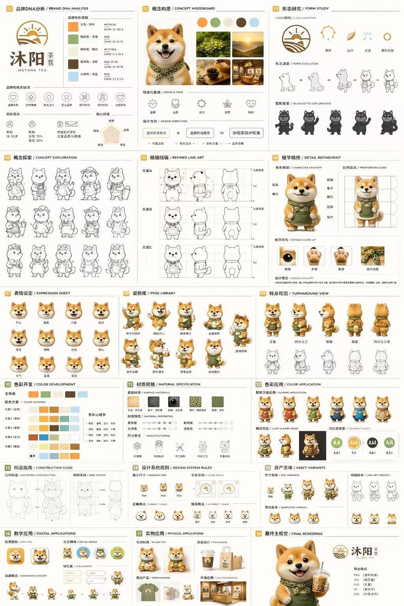 18面板品牌吉祥物设计全流程