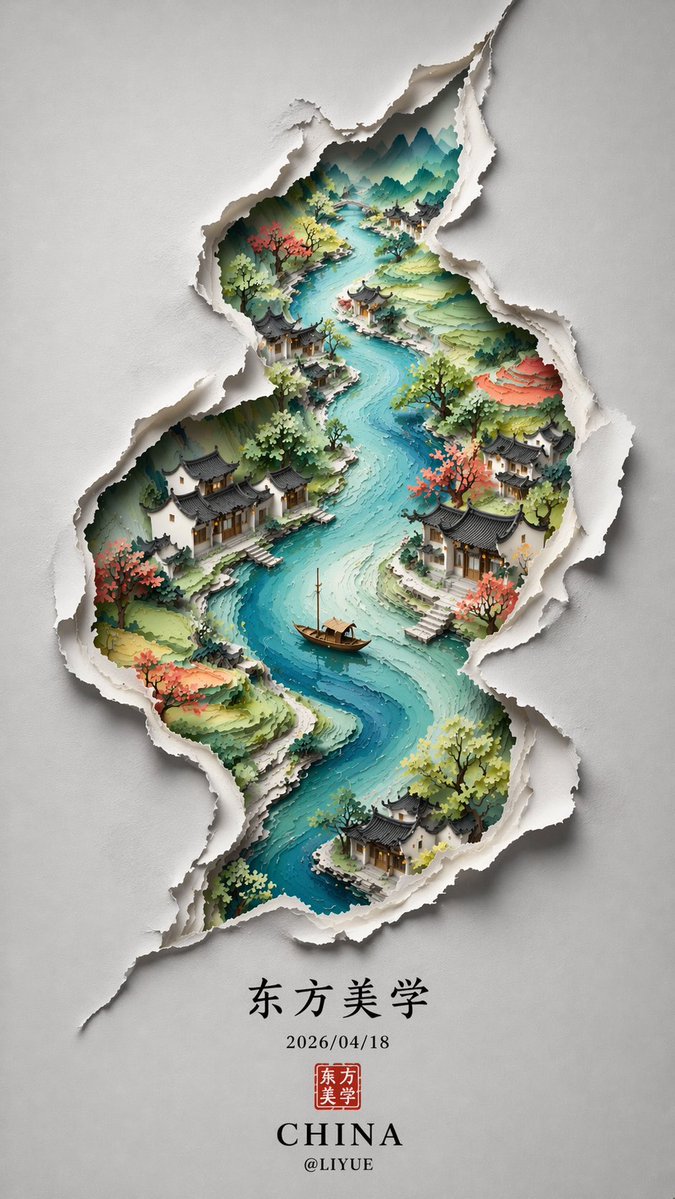 中式极简S型海报