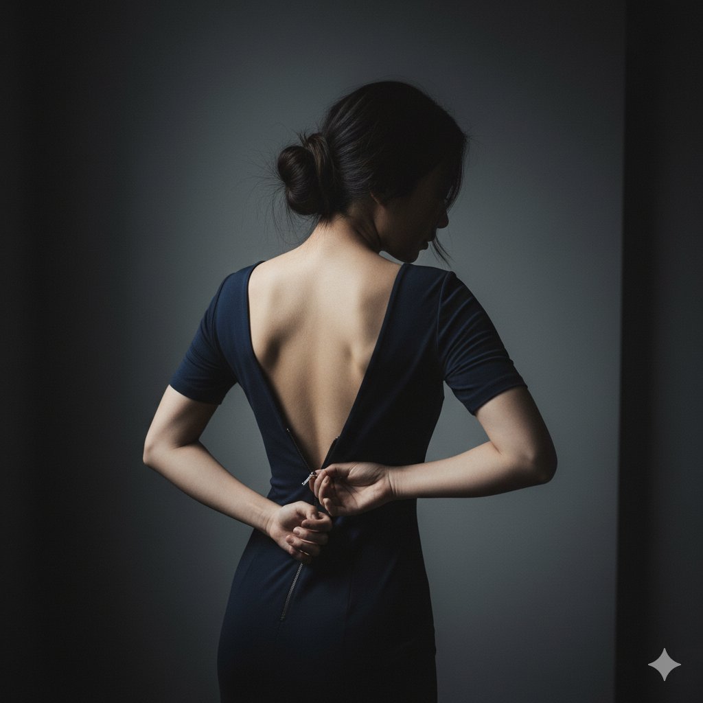 正在更衣的女生