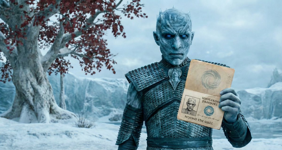 GOT Character Holding Passport