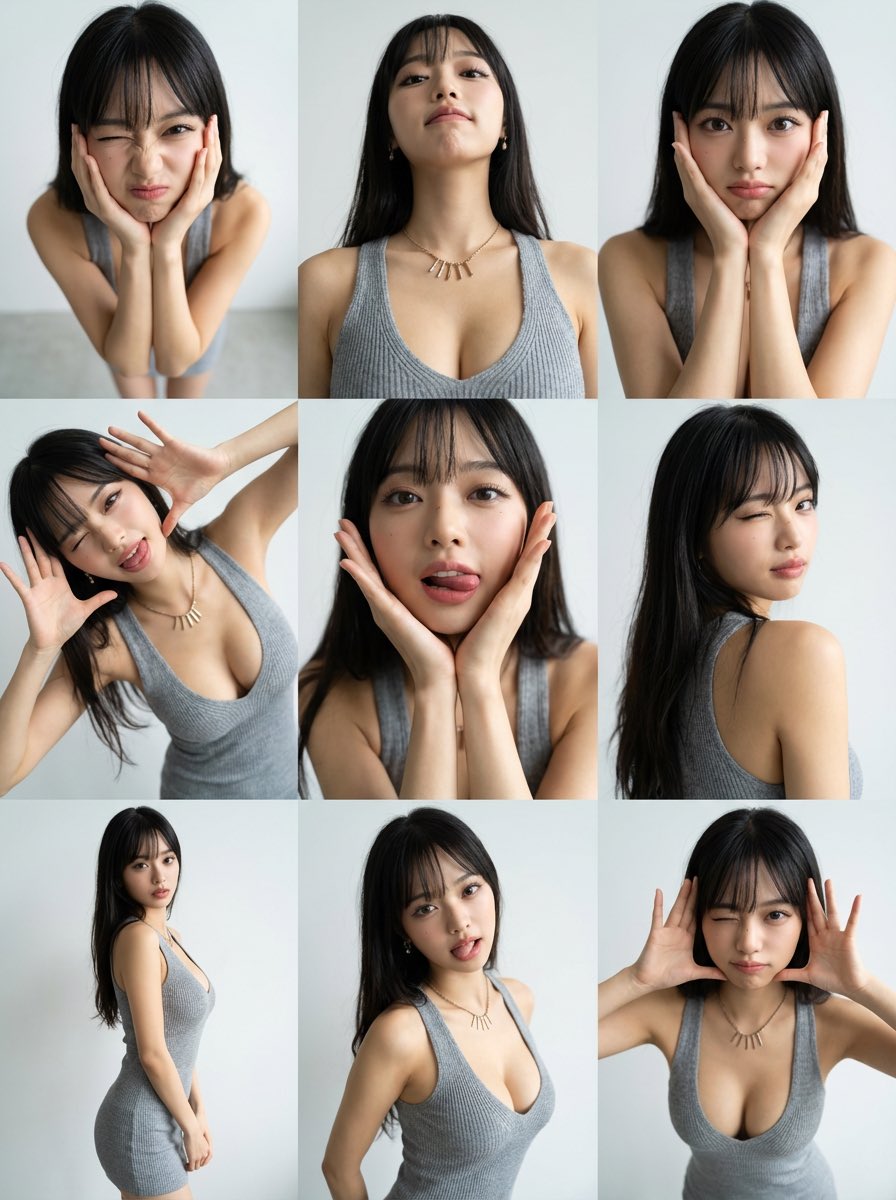 纳米香蕉Pro - 3x3照片网格（多角度拍摄）