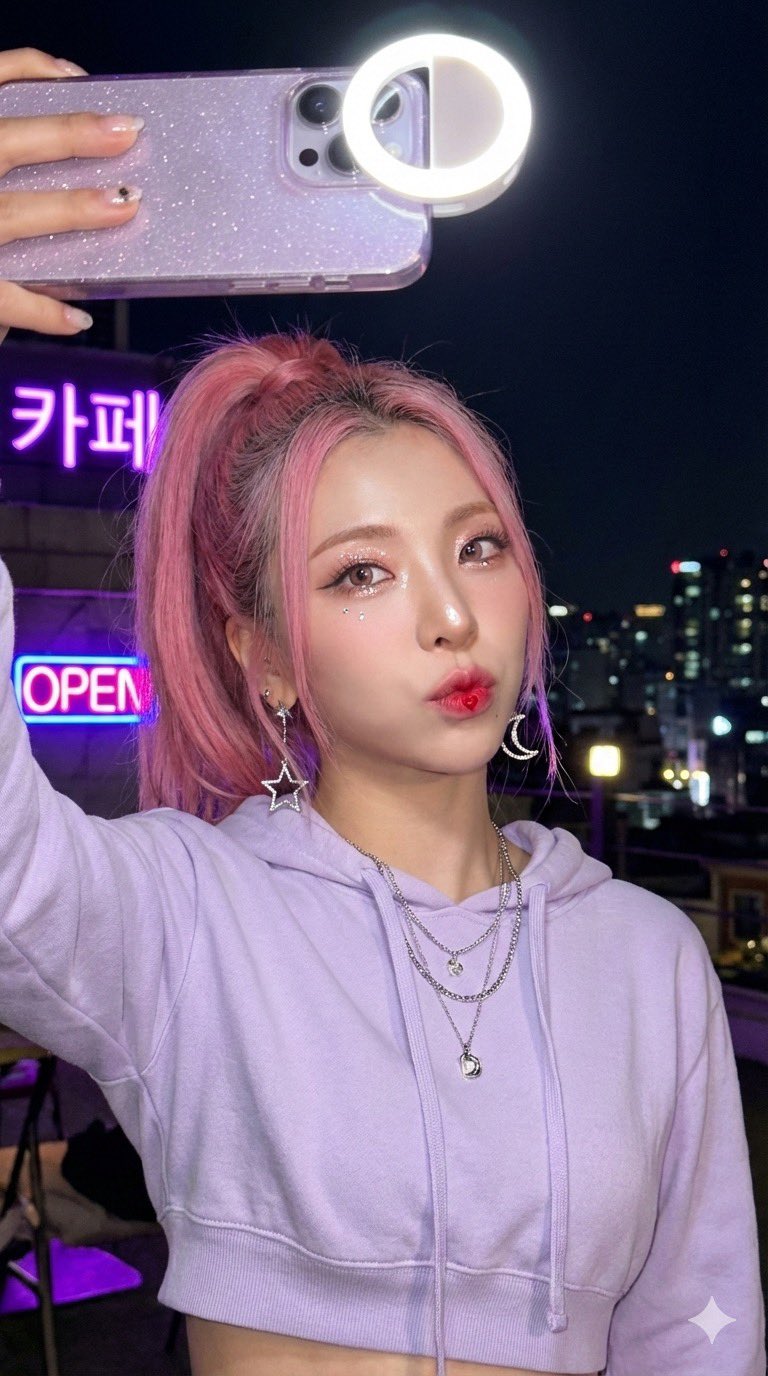 K-pop偶像LUNA的AI生成图像分析