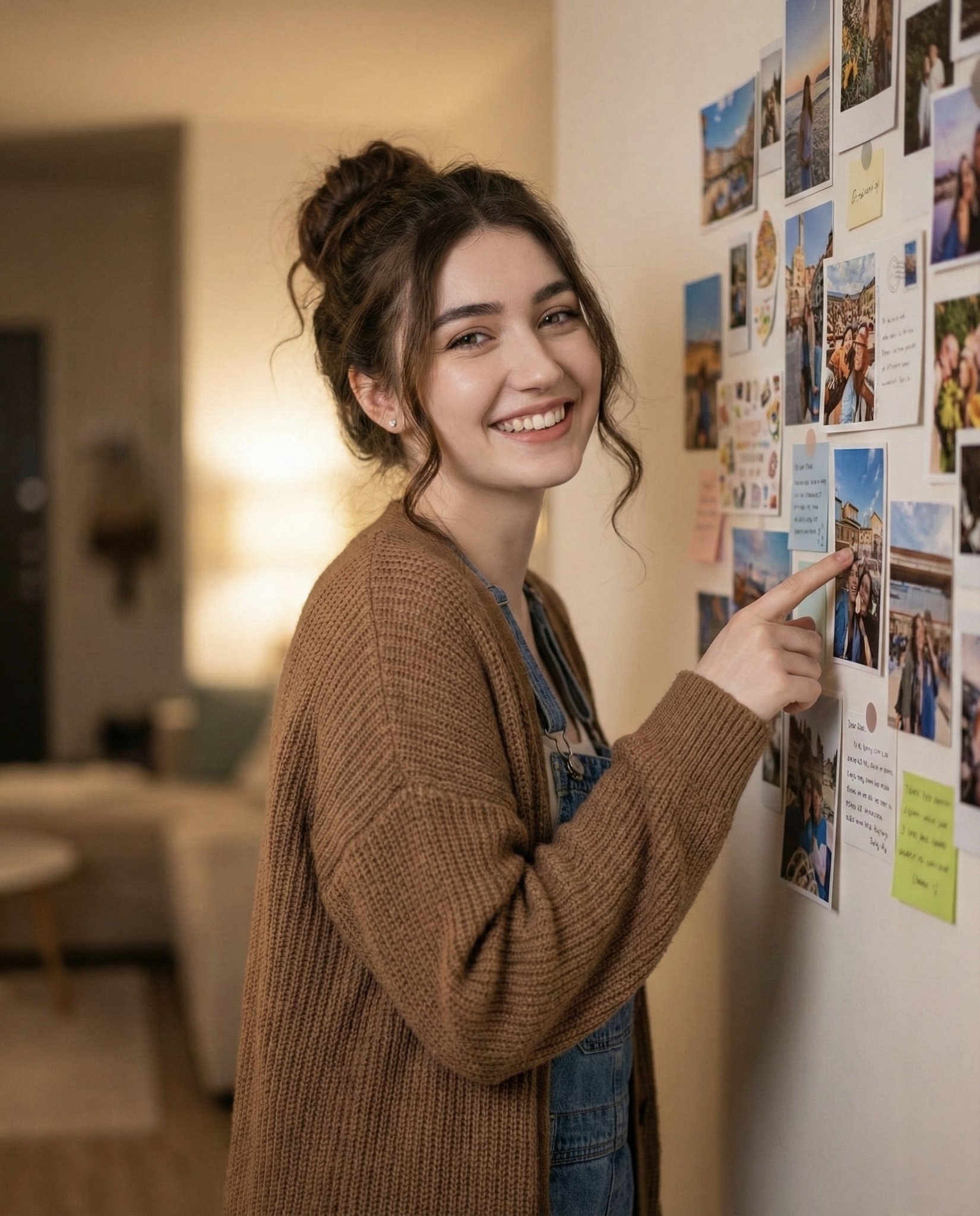 Candid Warm Indoor Portrait with Nostalgic Atmosphere