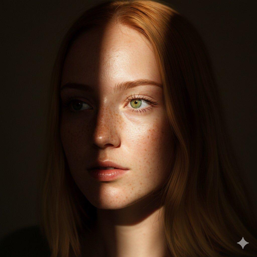Chiaroscuro风格女性肖像