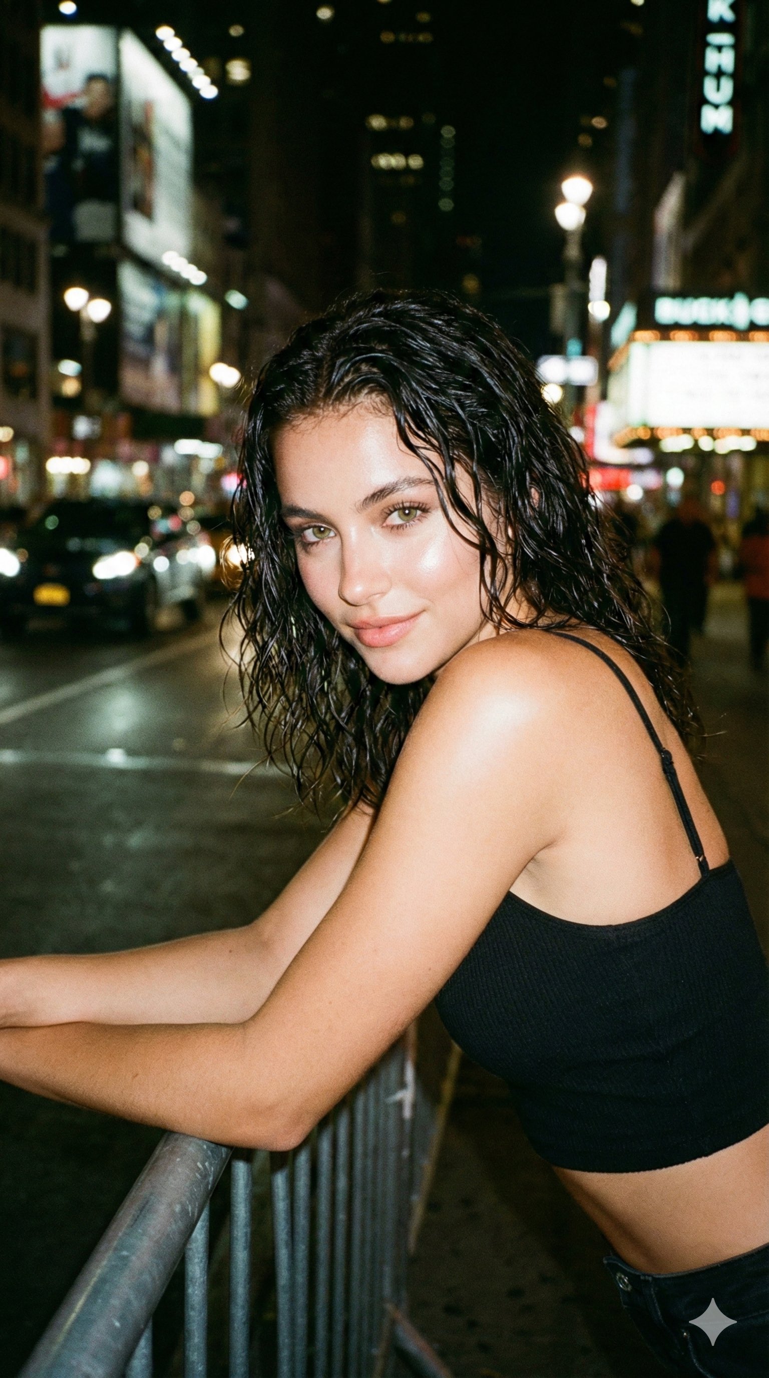 Young Adult Female with Nightlife Atmosphere