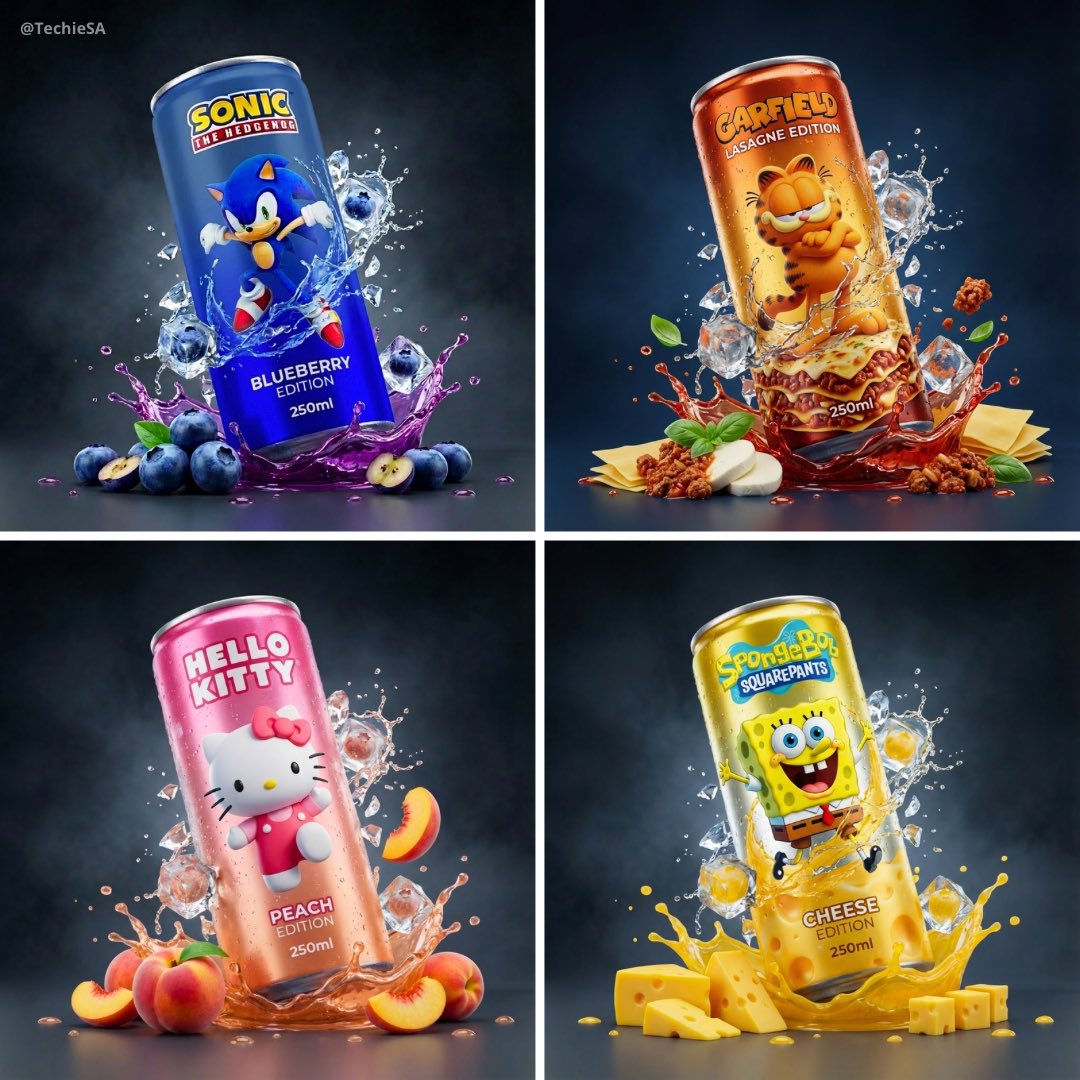 NANO BANANA PRO的卡通饮料