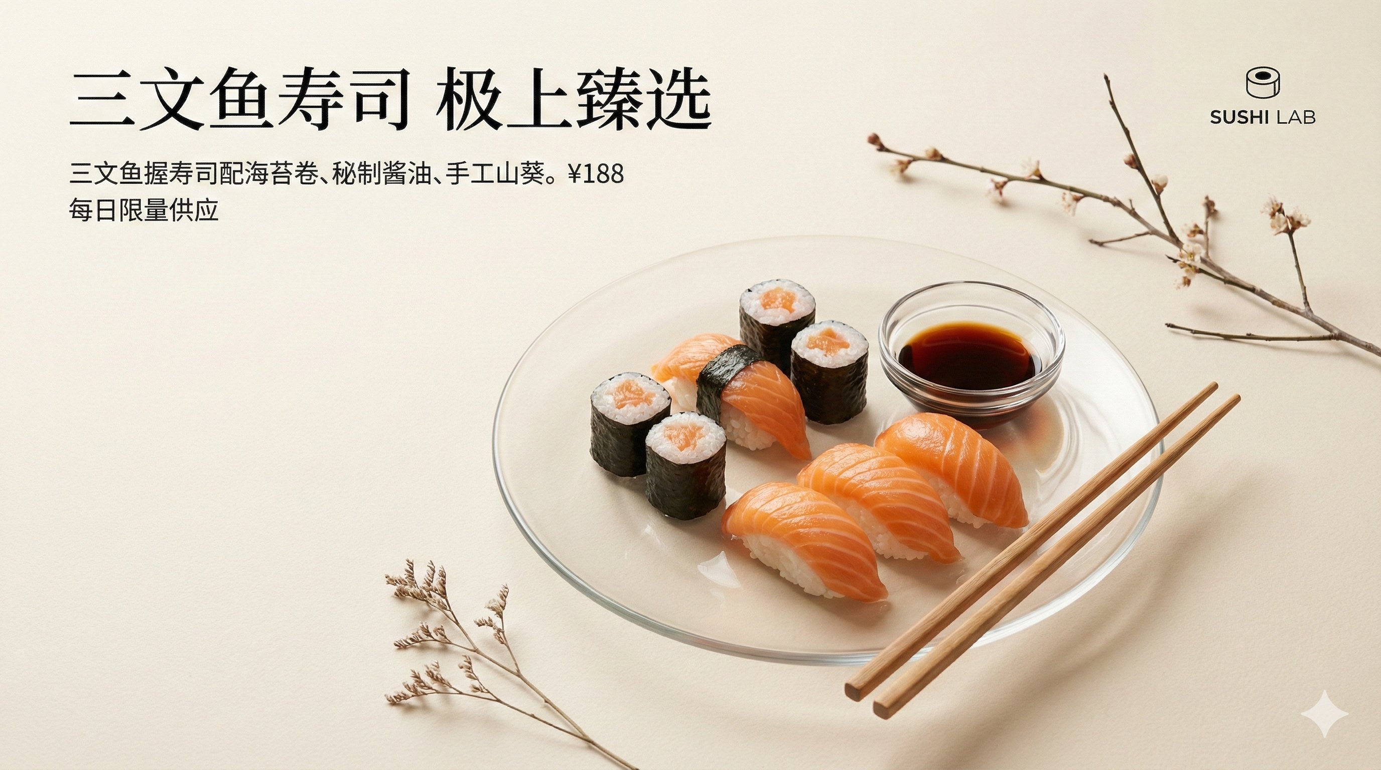 极简留白菜单摄影
