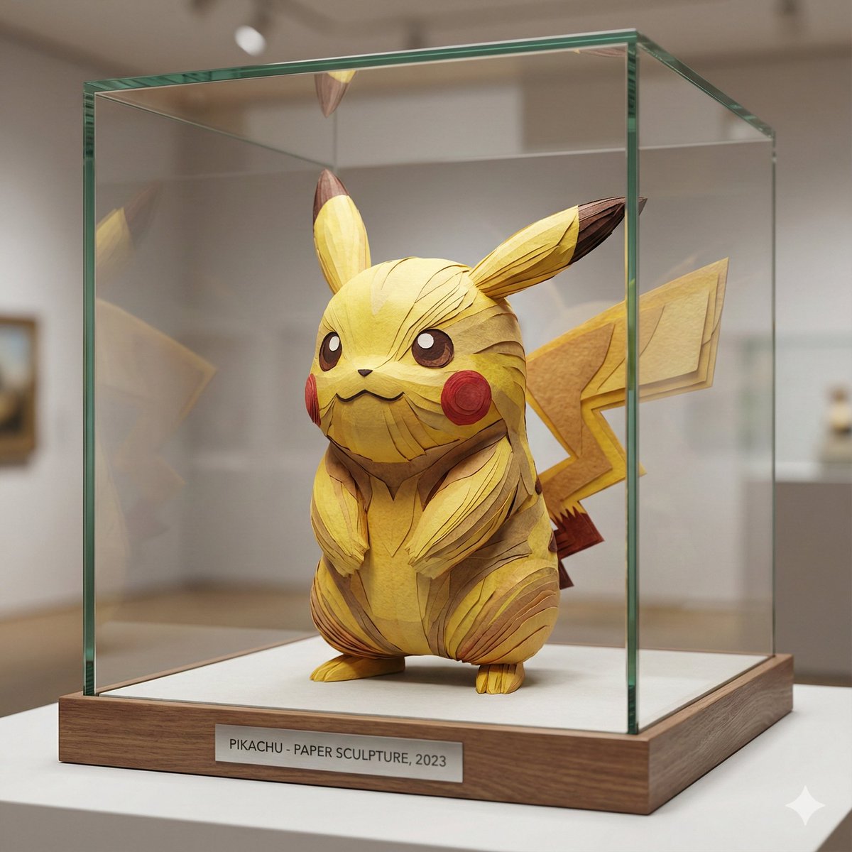卡通角色博物馆展示纸雕塑