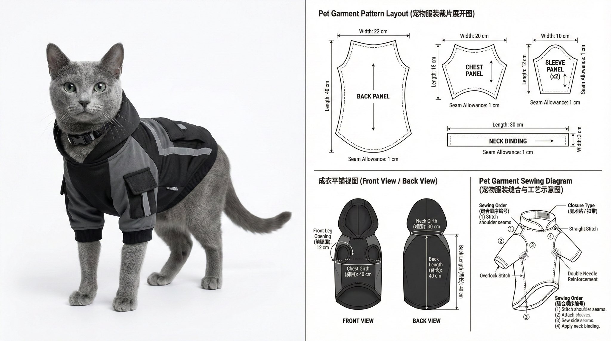 AI服装打版设计与宠物服装技术说明