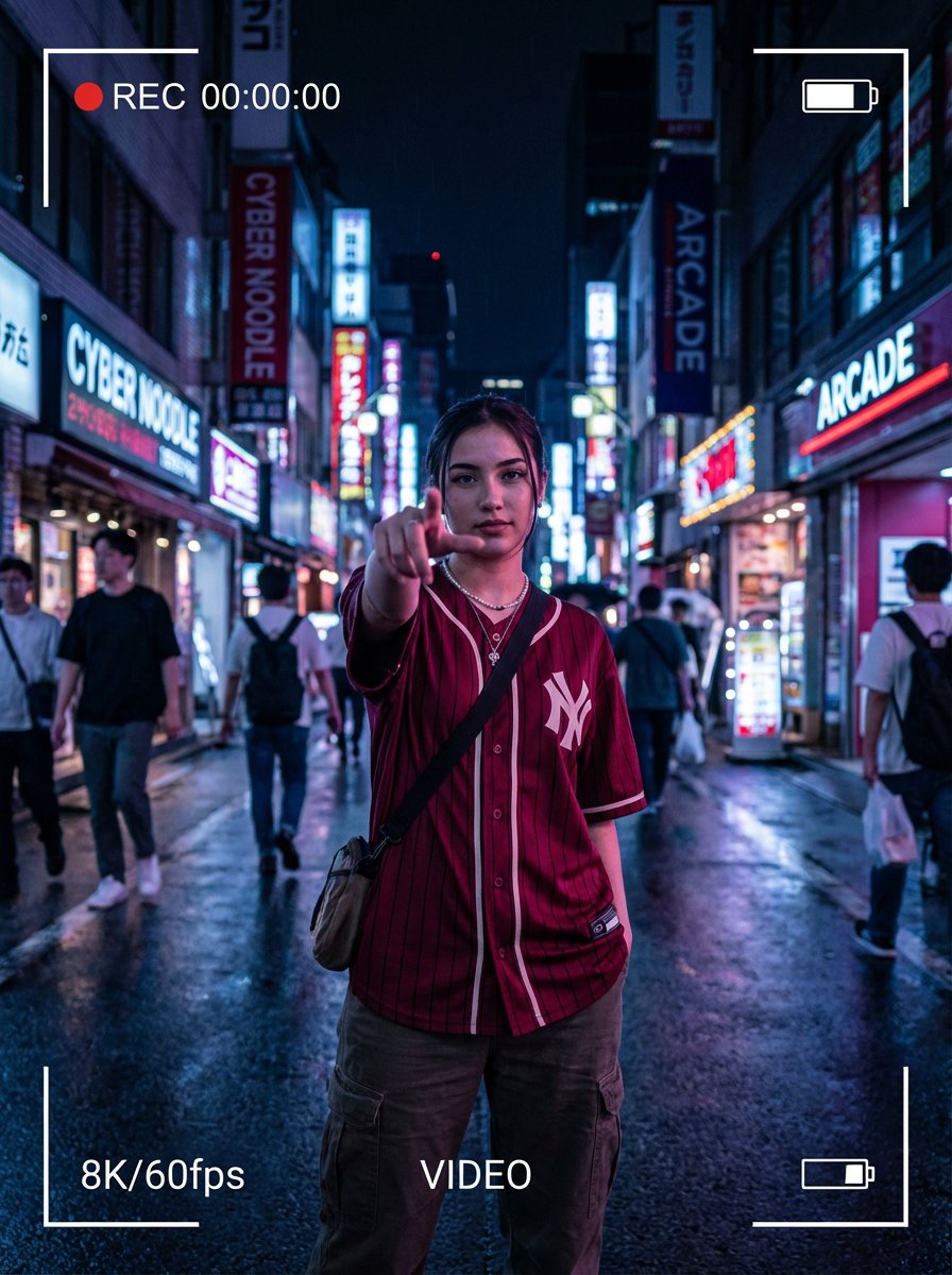 Neon Urban Young Woman Portrait