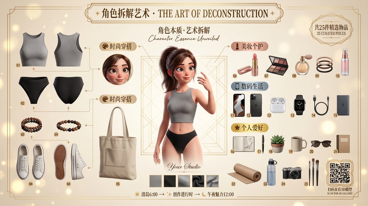 神佬2.0版本角色拆解艺术海报生成器