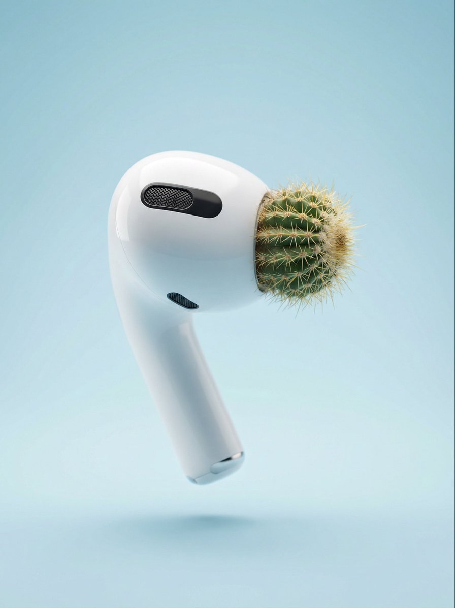 带有仙人掌耳塞的AirPods Pro 3