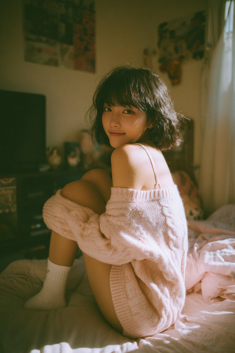 阳光下的日本少女