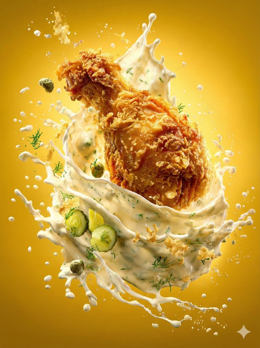 纳米香蕉3.0 fried chicken thigh hero shot