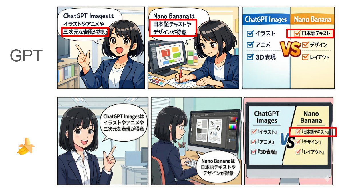 GPTs Image 1.5与Nanobanana比较