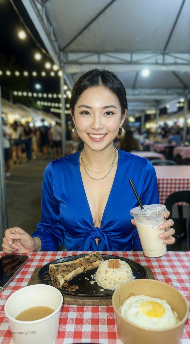 East Asian Aesthetic Night Market Photo