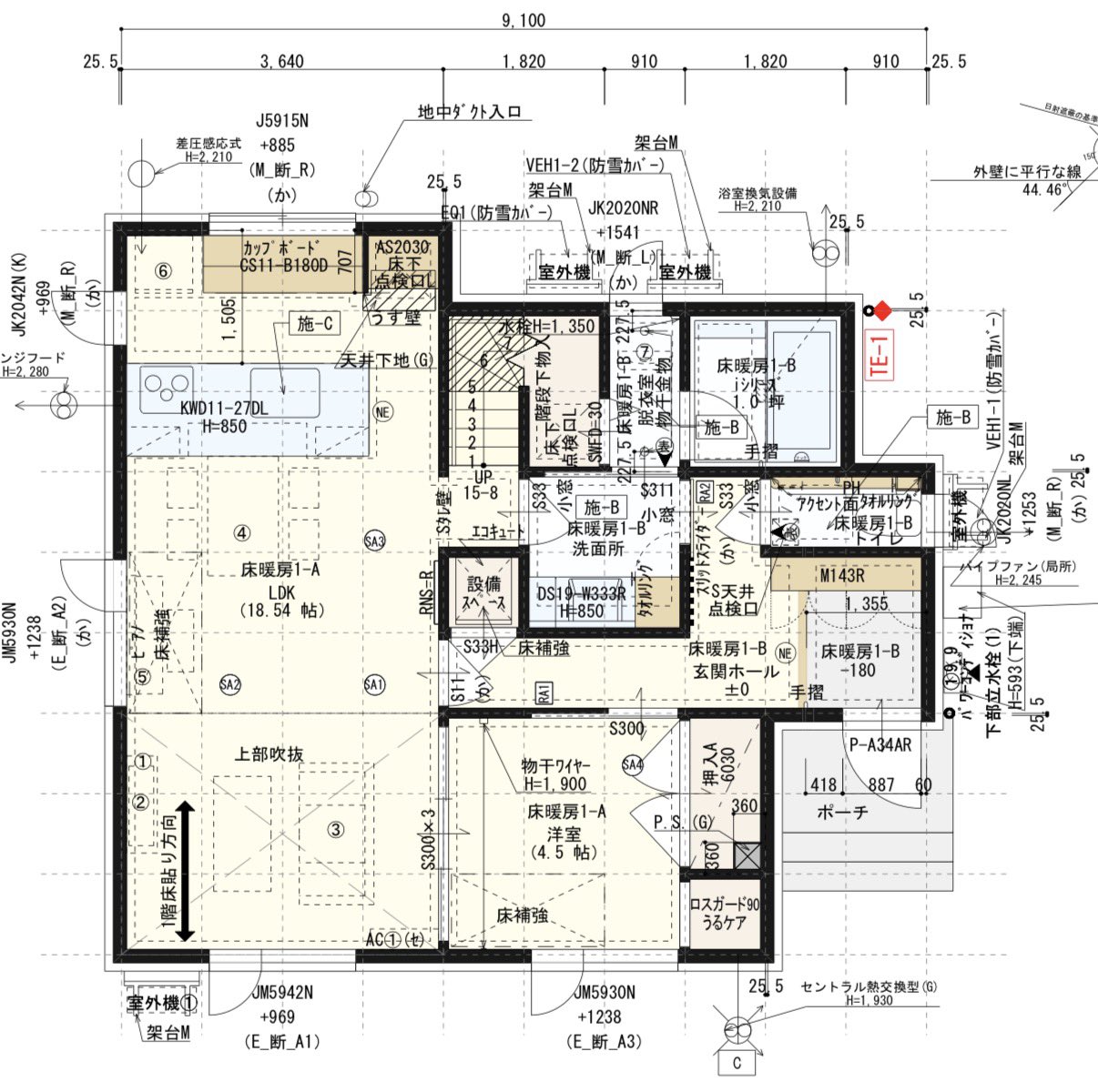 人を住まわせた図面分析