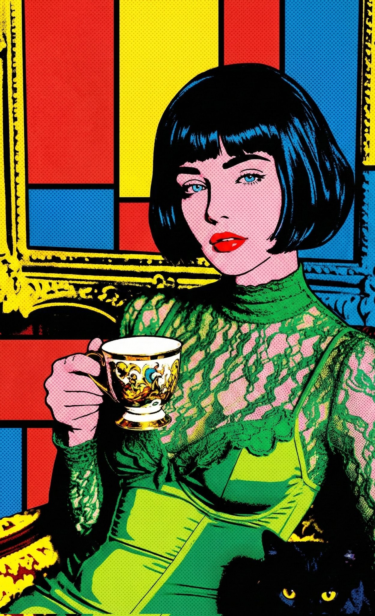 Pop Art风格纳米香蕉Pro模型插画