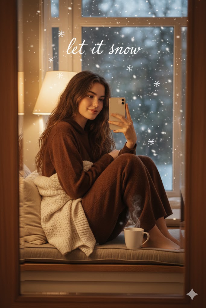 窗边沉思的女士