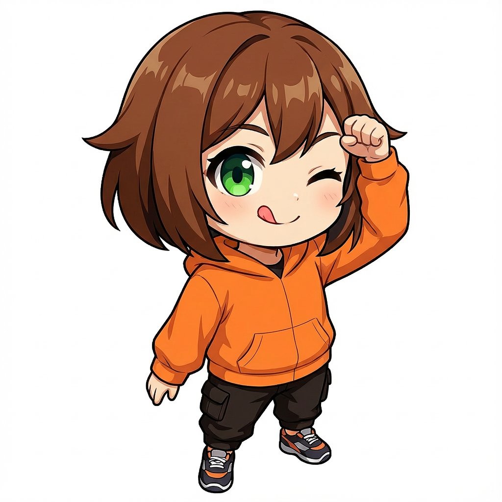 Cute Character in Tehepero Pose