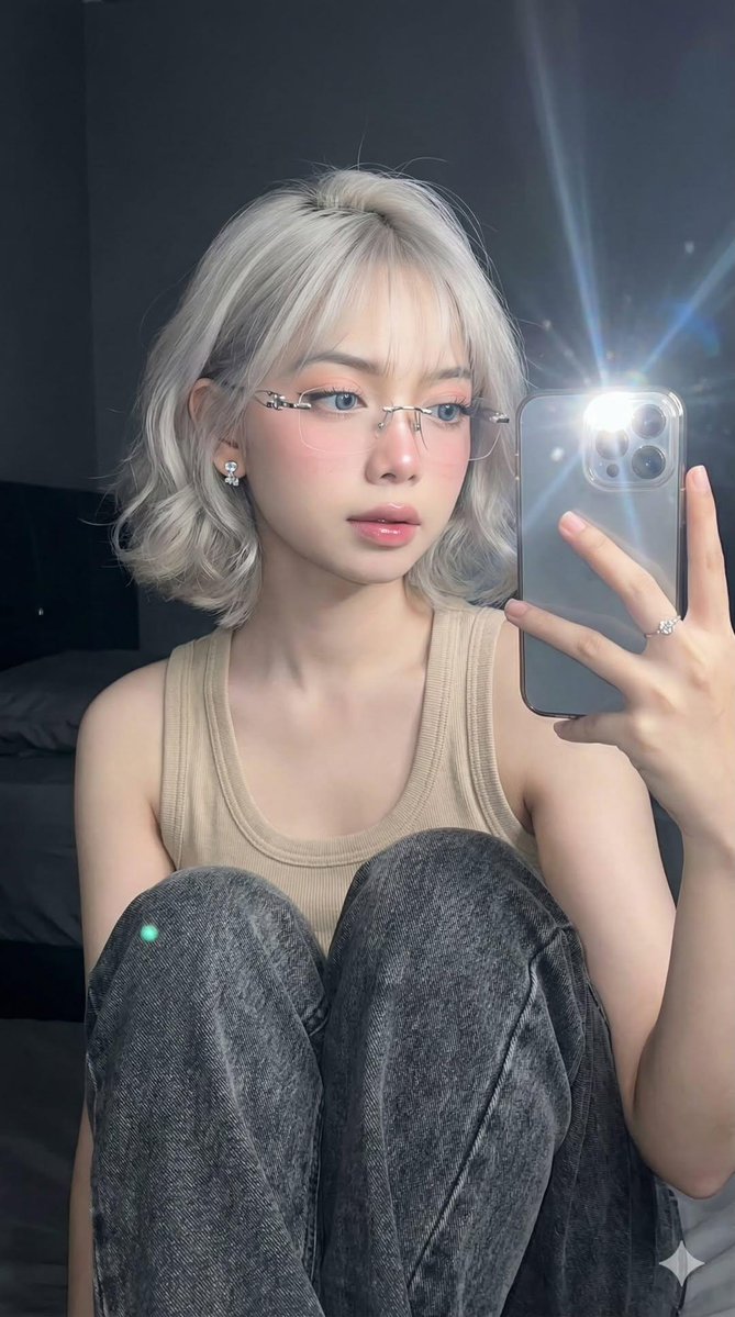 Soft Glam Mirror Selfie