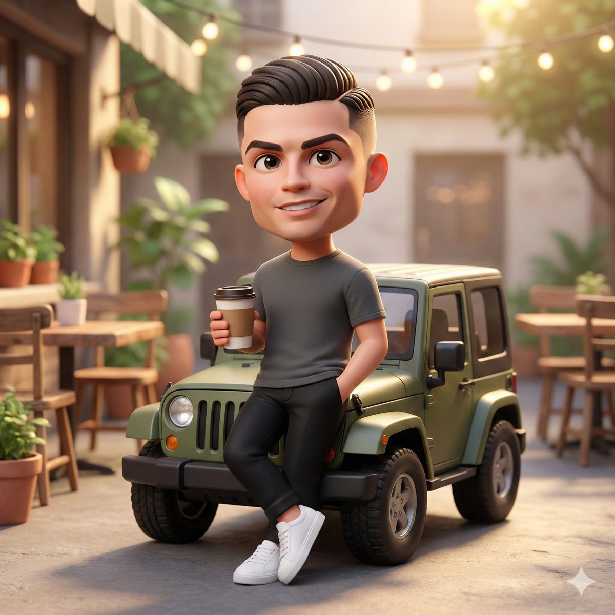 Google Gemini Nano Banana - 3D卡比风格角色与迷你卡比吉普