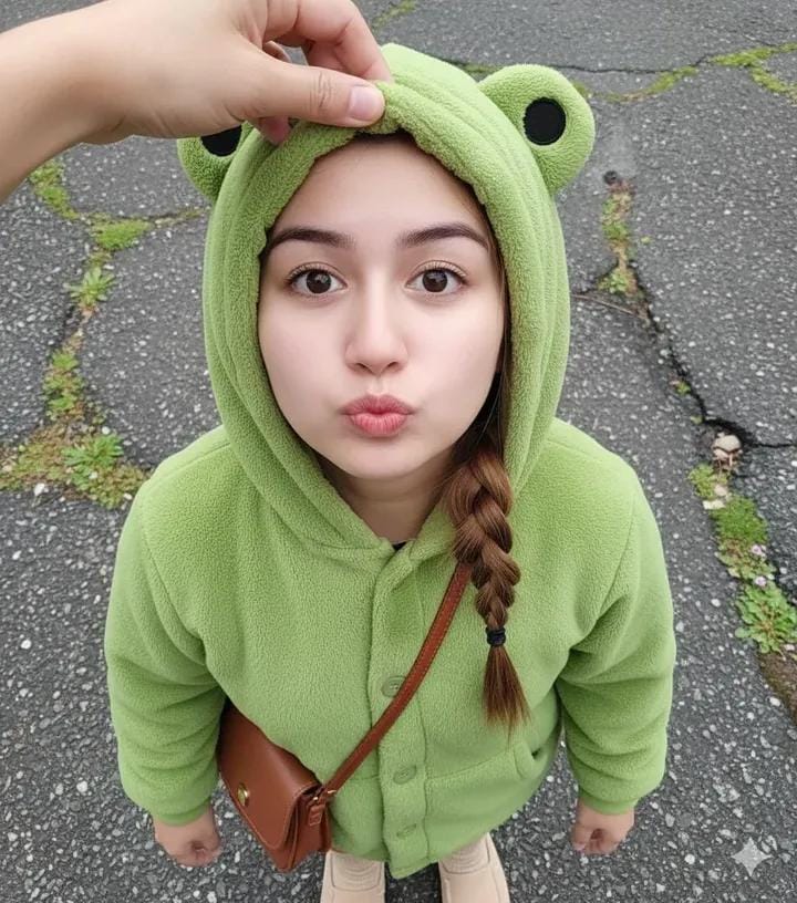 可爱小恐龙女孩肖像