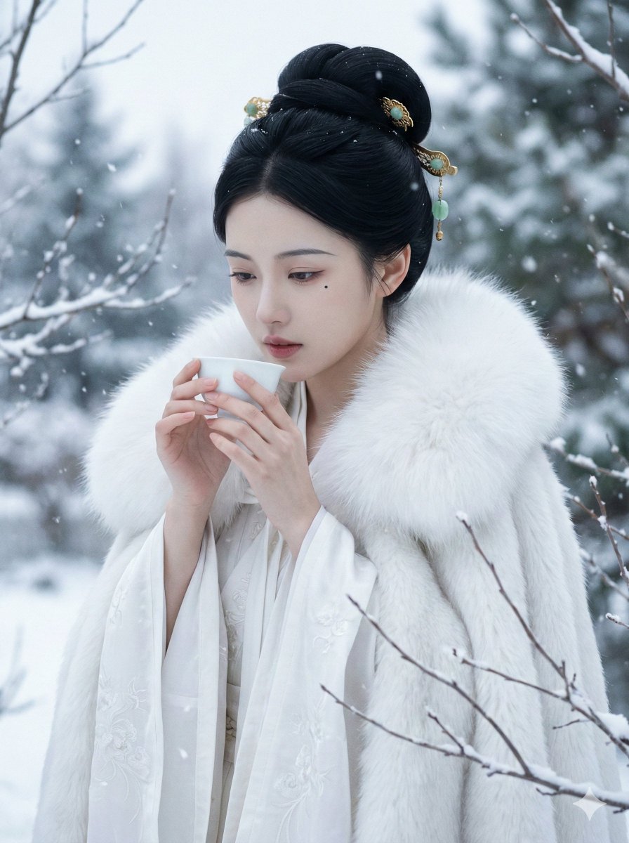 冬日汉服美女