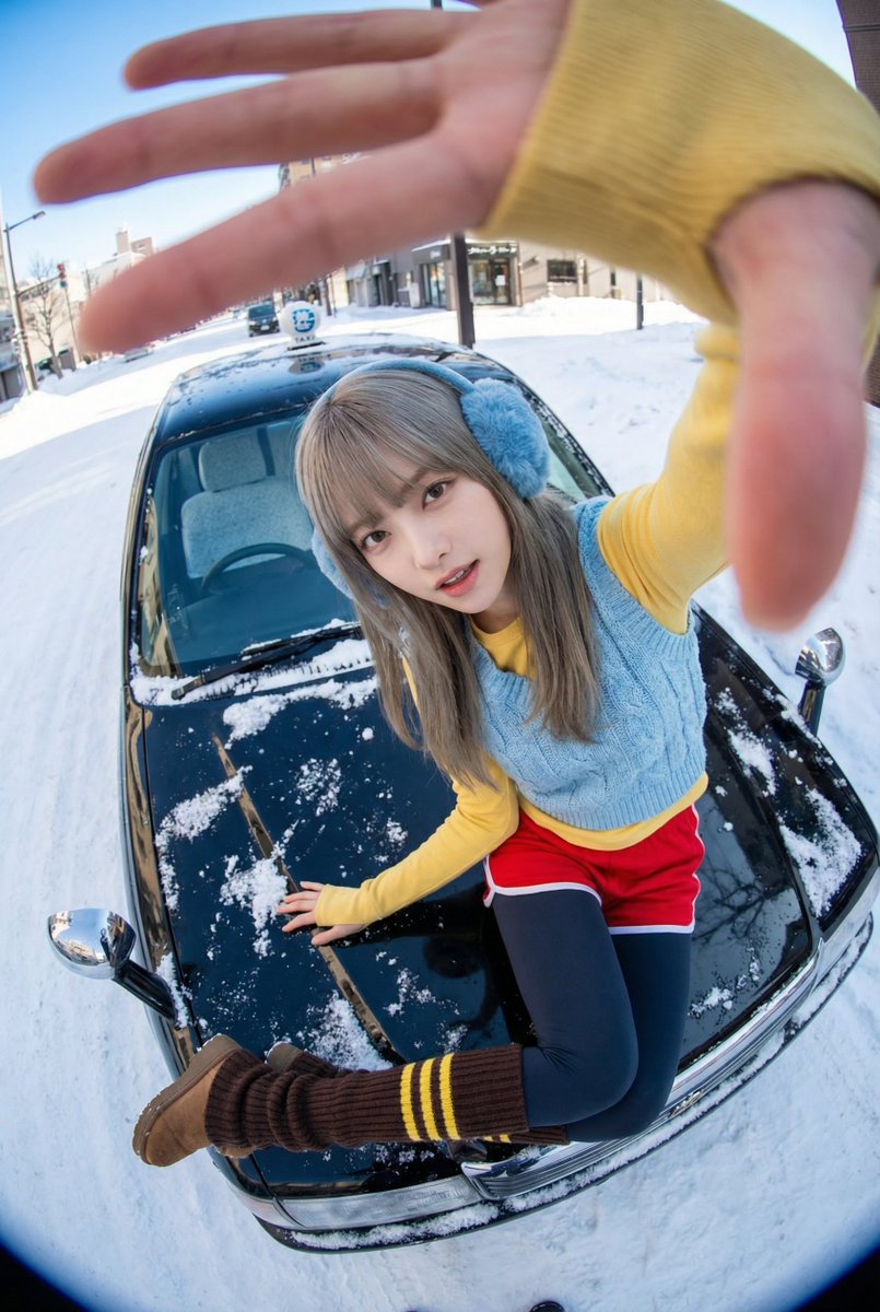 雪地中的Y2K辣妹穿搭
