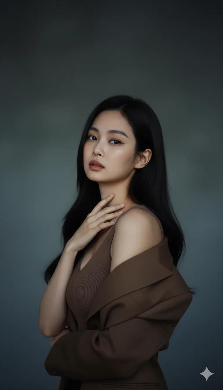 年轻女性的宁静肖像