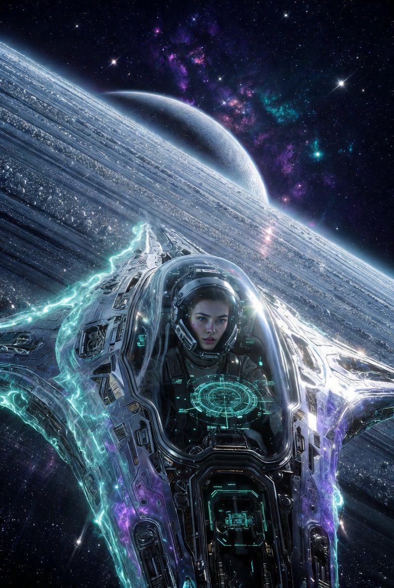 飞行员探索拥有光环的系外行星