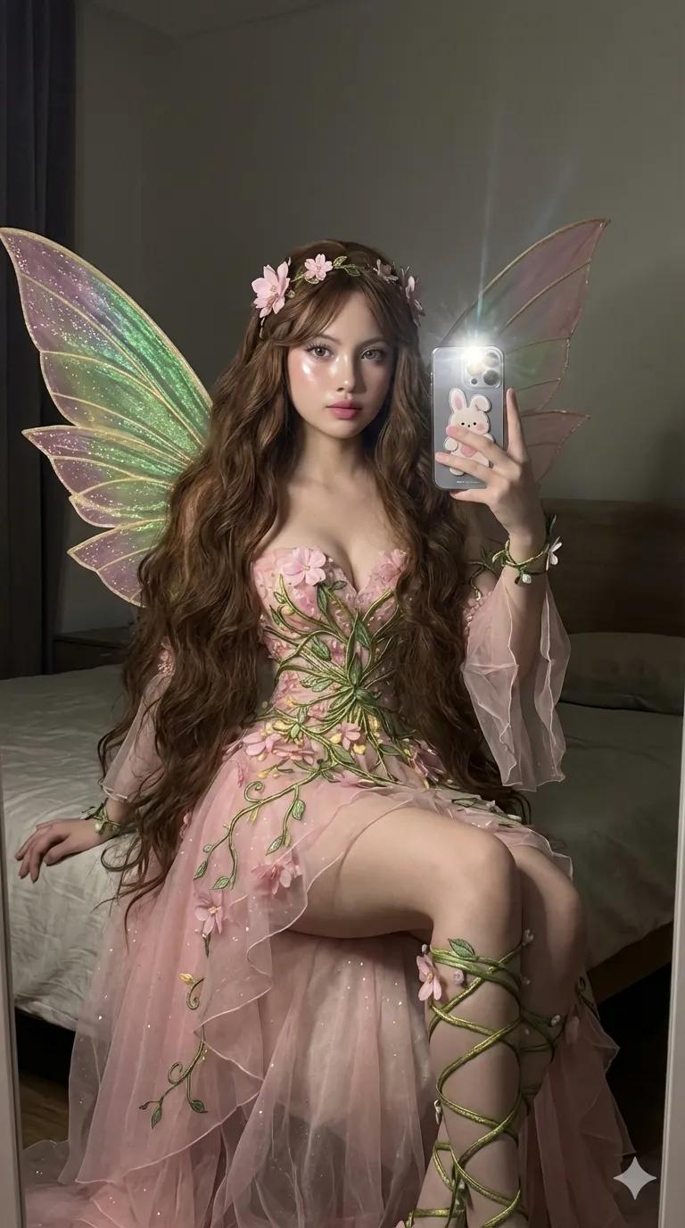 粉色森林小仙子自拍