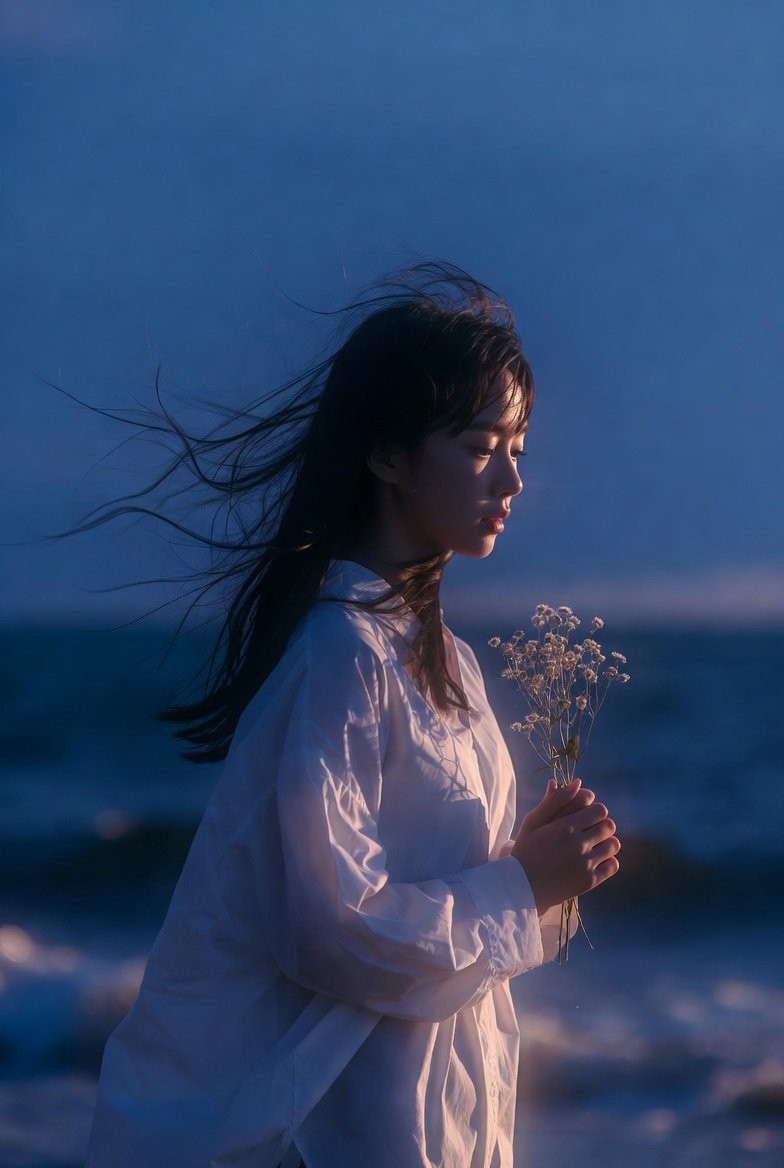 复古风格梦幻照片中的年轻女子