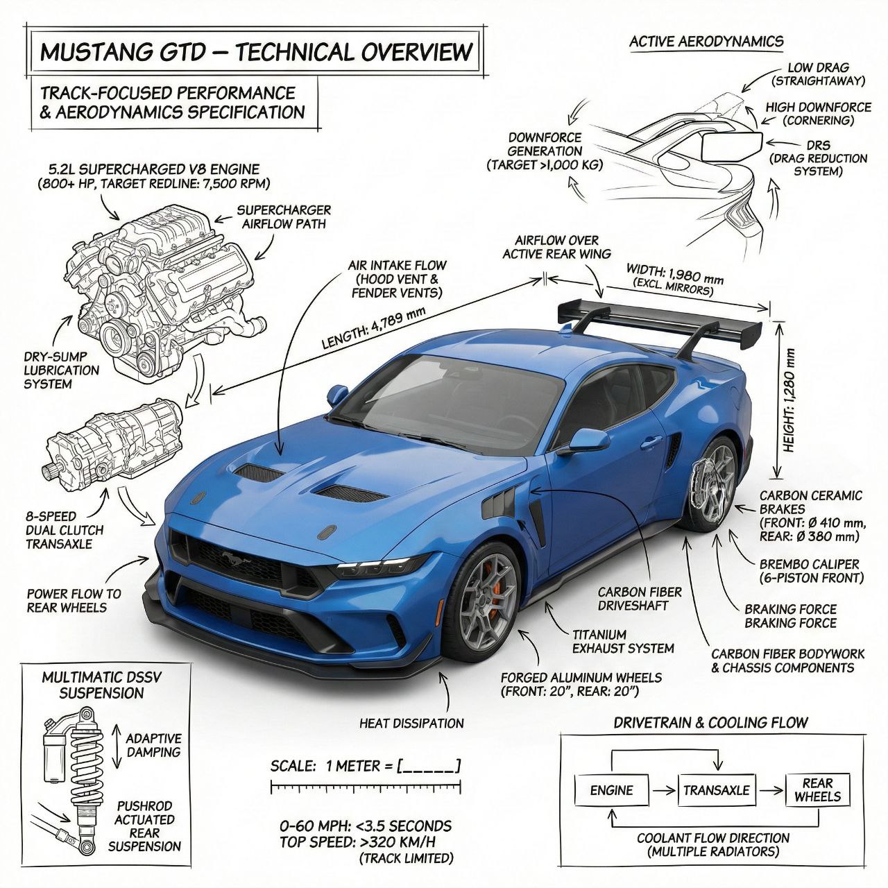 Mustang GTD & Bugatti 技术插图