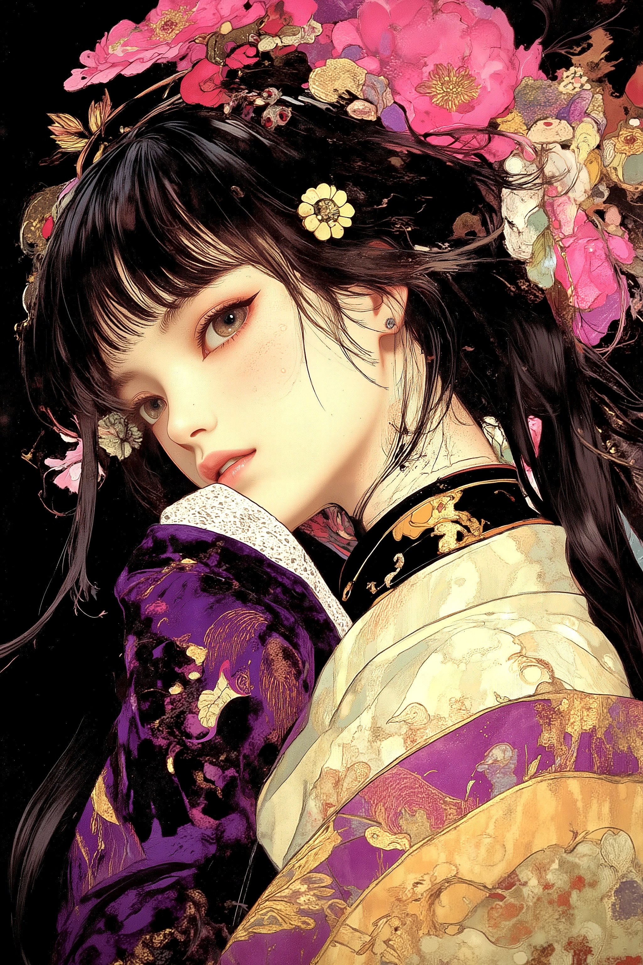 夜間和服&times;烟火👘🌙