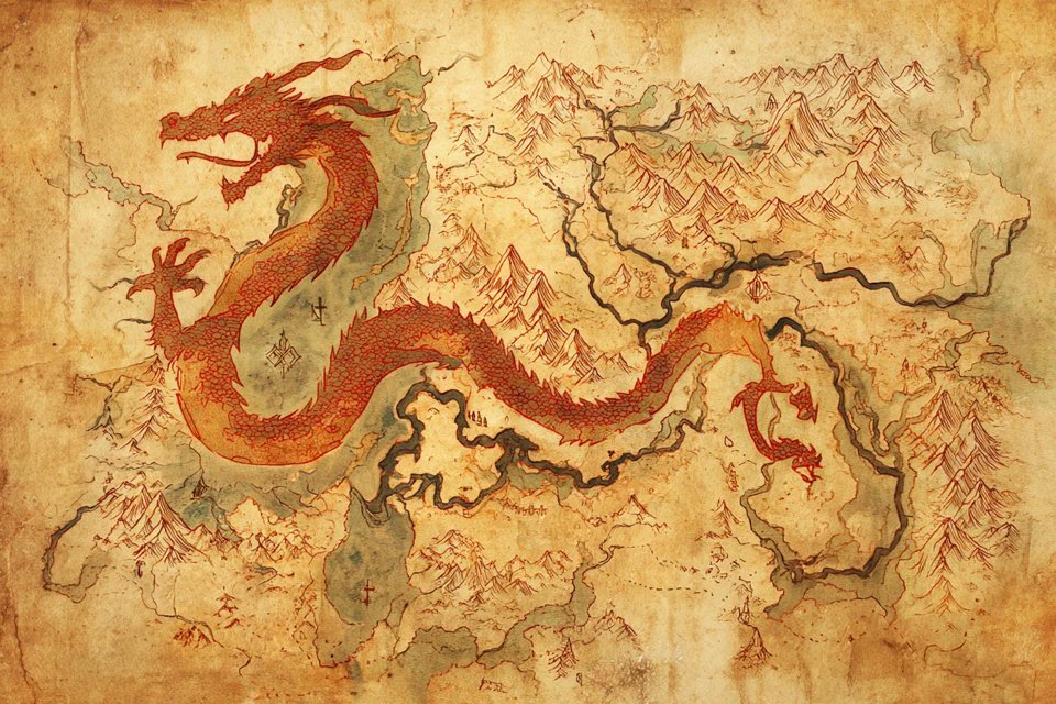 复古奇幻地图