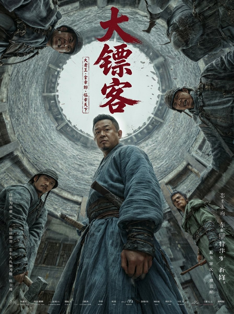 古风武侠砖石井壁仰拍风格测试